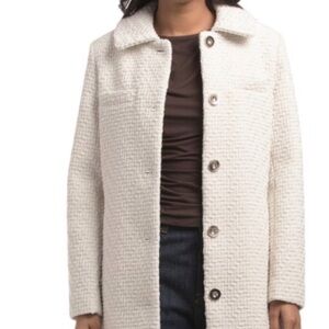 Laundry By Shelli Segal Ivory Teddy Jacket-  Comfort and Elegance